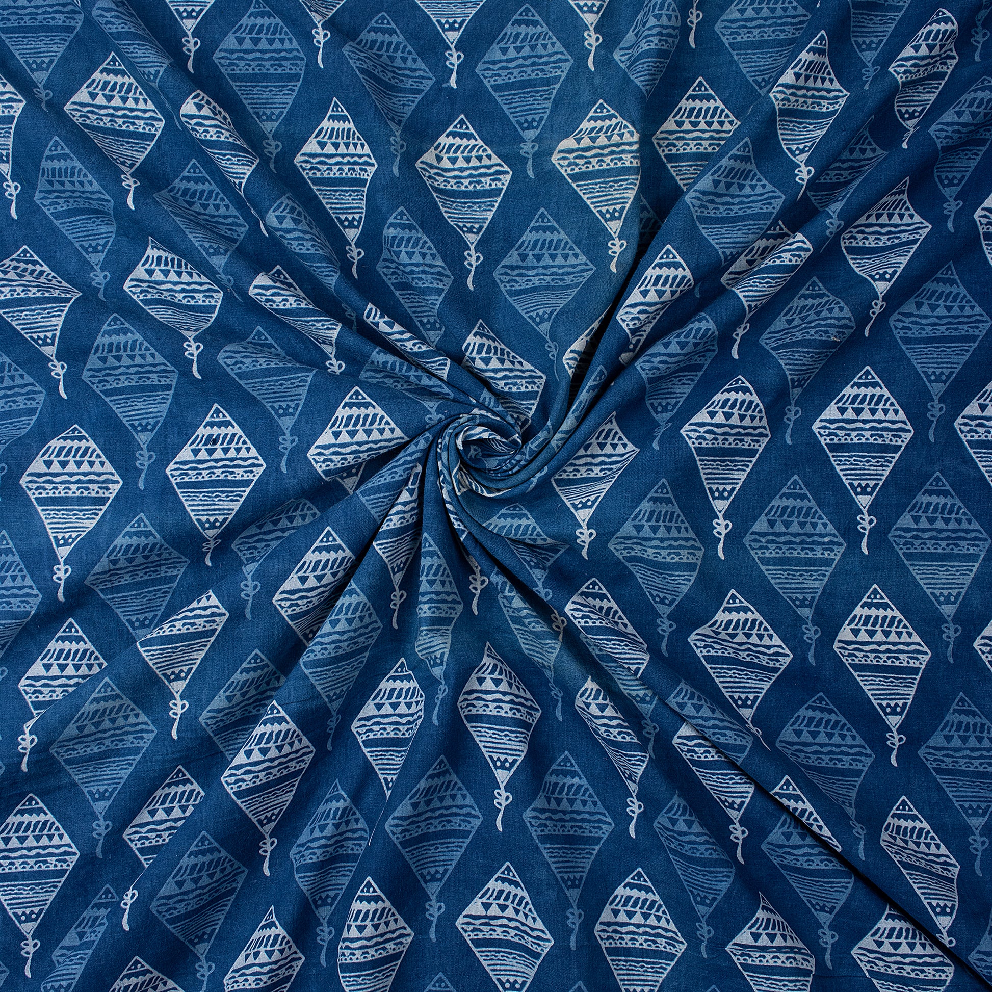 Indigo Block Print Fabric