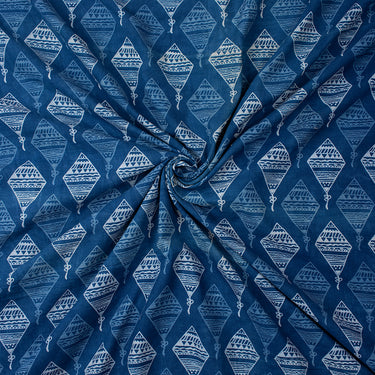 Indigo Block Print Fabric