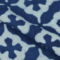 Star Print Indigo Cotton Fabric For Dress