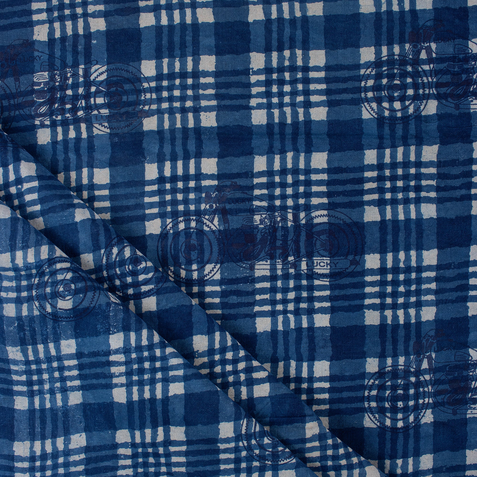 Indigo Jaipur Cotton Material Fabric