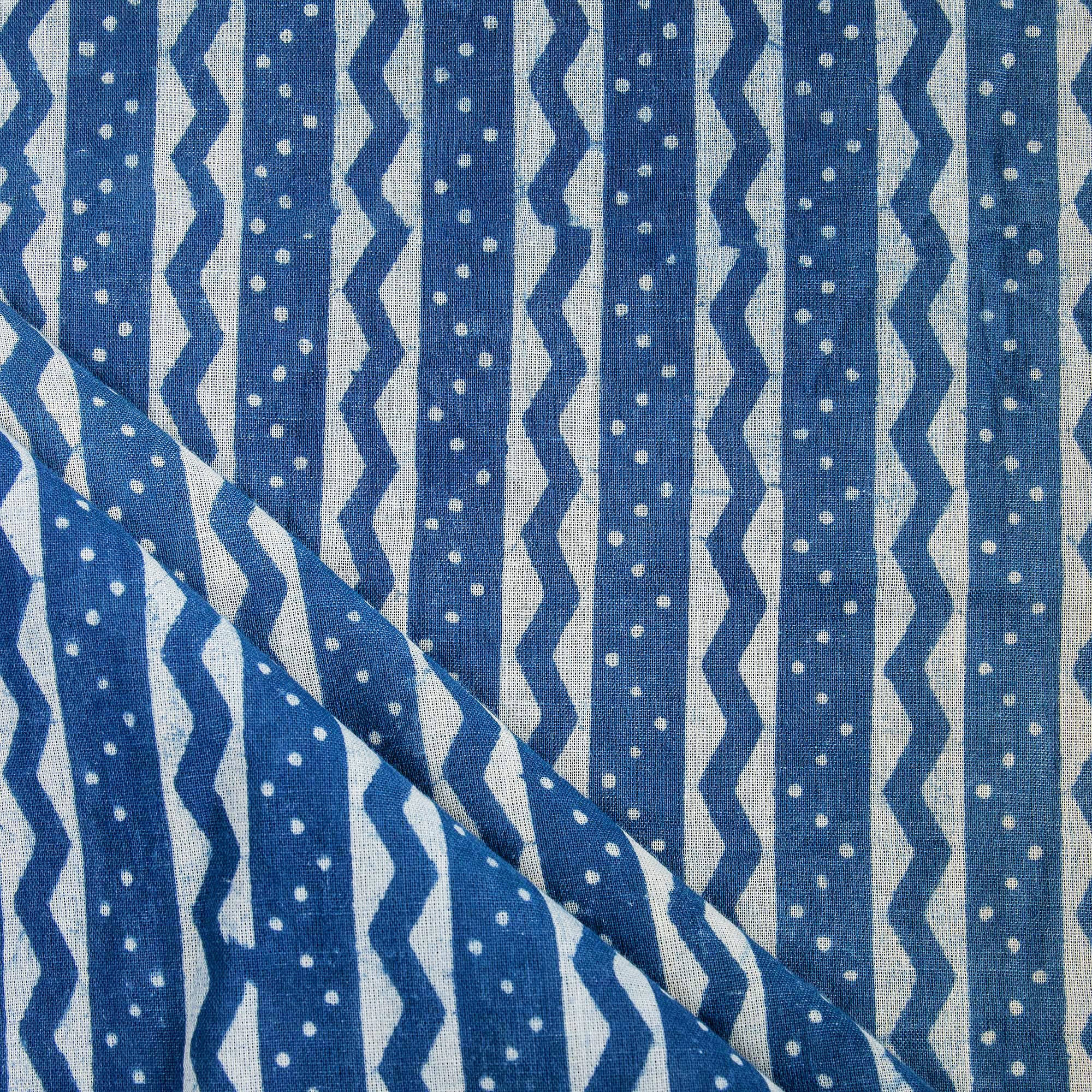 Indigo Block Print Fabric