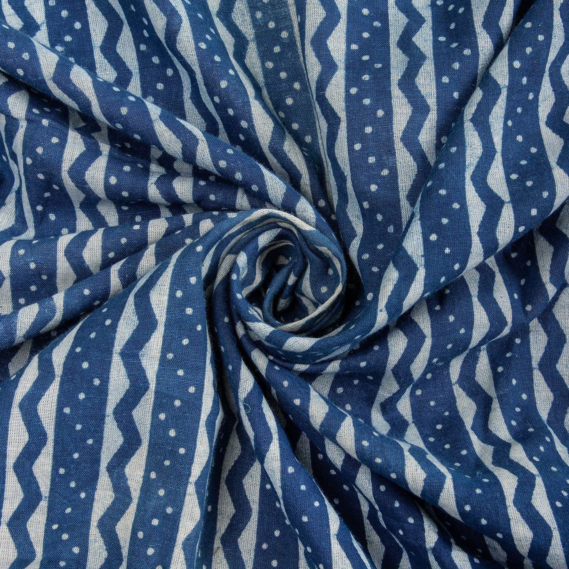 Indigo Block Print Fabric