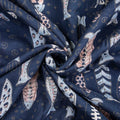 Cotton Blue Fish Indigo Block Print Fabric Online