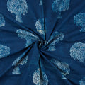 Organic Tree Printed Indigo Fabric