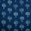 Organic Tree Printed Indigo Fabric