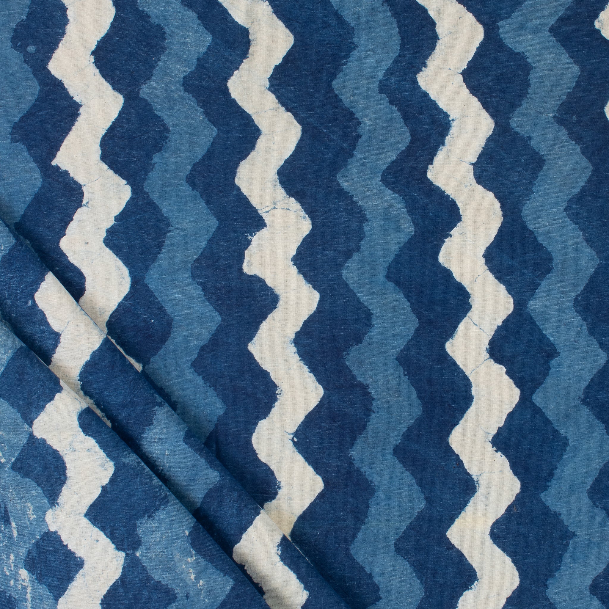 Quality Wave Printed Indigo Fabric