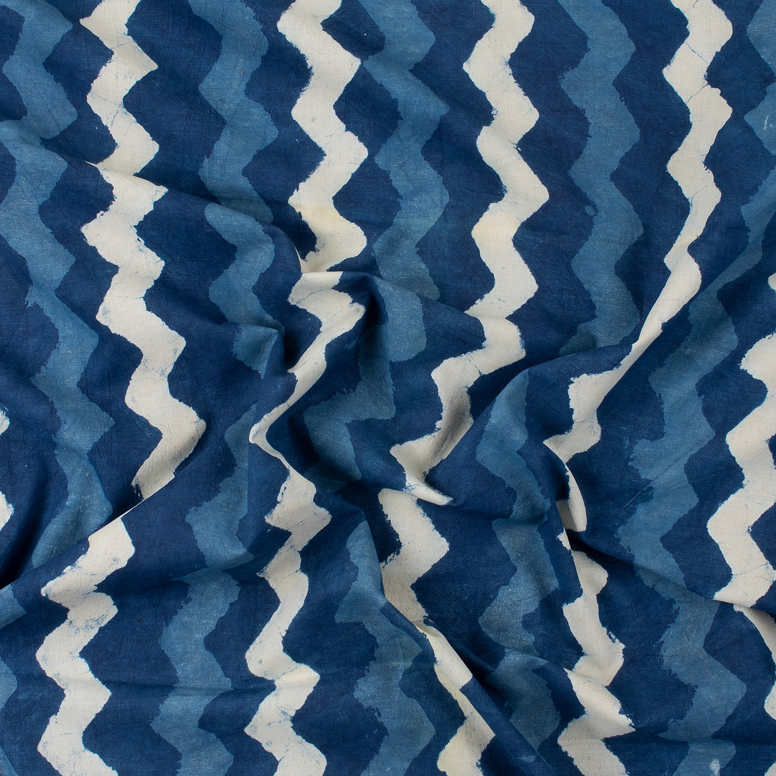 Quality Wave Printed Indigo Fabric