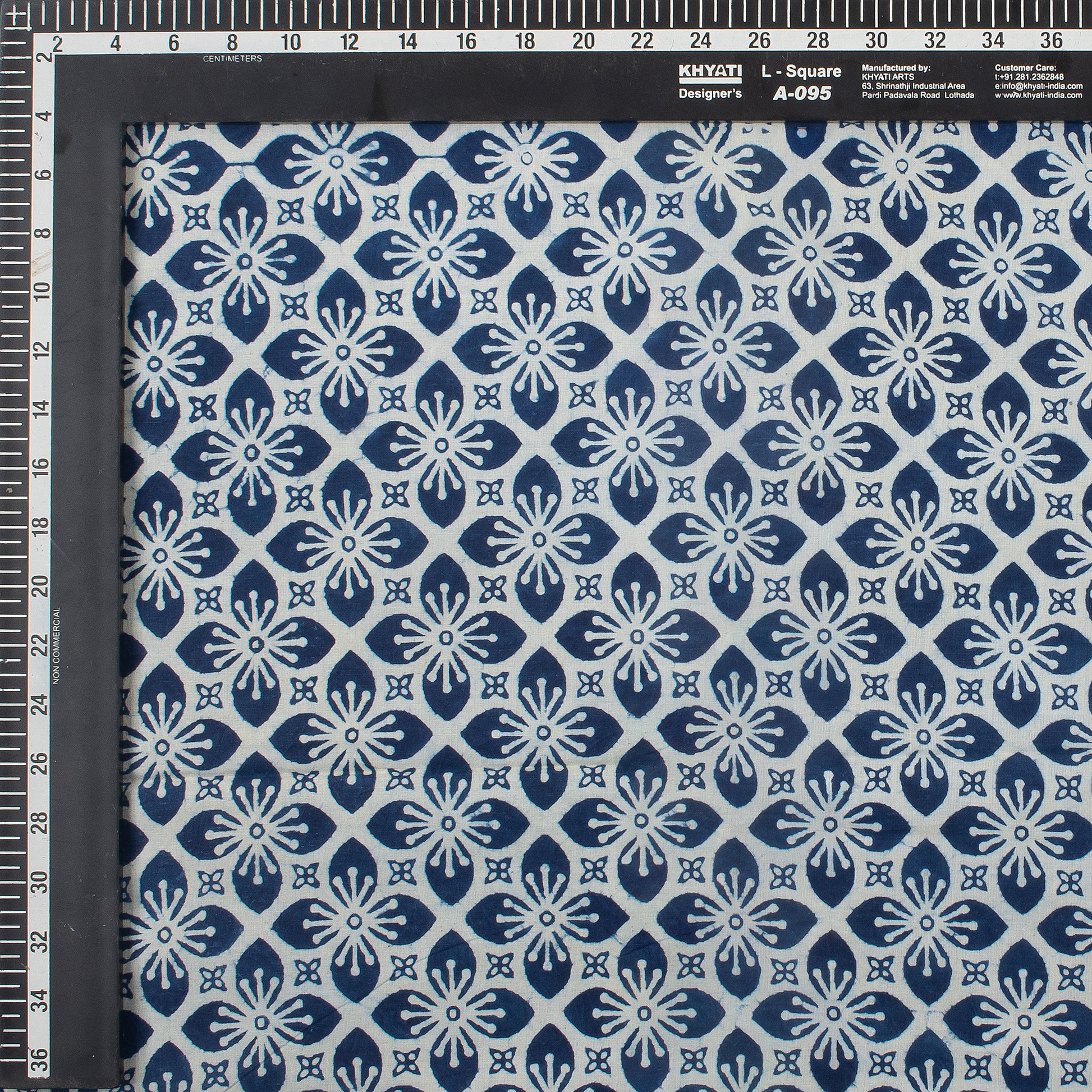 Jaipuri Rangoli Indigo Cotton Block Print Fabric