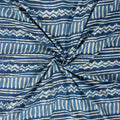 Jaipuri Block Striped Indigo Print Fabric