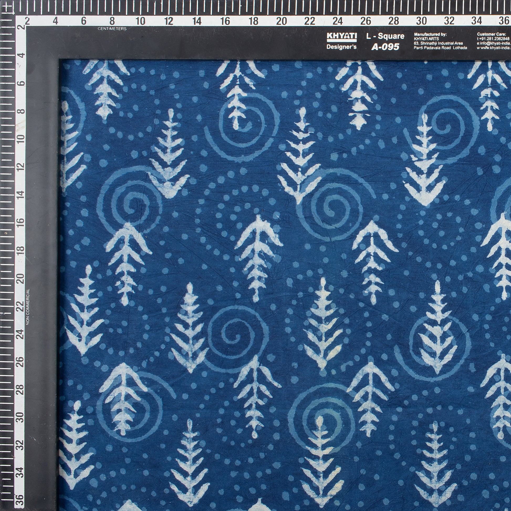 Jaipuri Indigo Leaf Printed Cotton Fabric Material