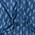 Jaipuri Indigo Leaf Printed Cotton Fabric Material