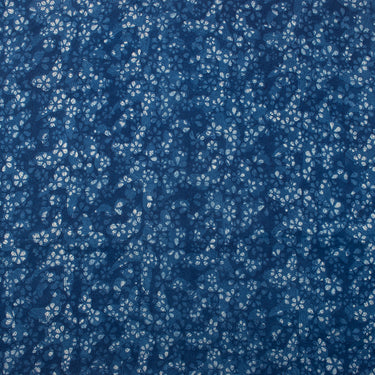 Butterfly Printed Indigo Cotton Fabric