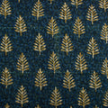 Leaf Printed Indigo Block Print Fabric