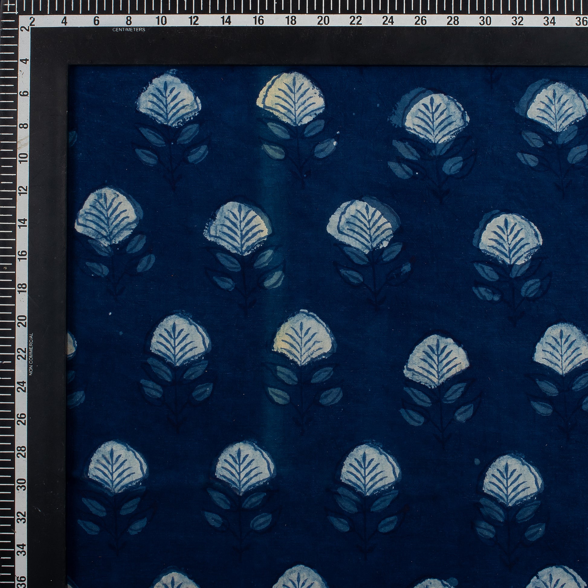 Hand Printed Indigo Organic Cotton Fabric