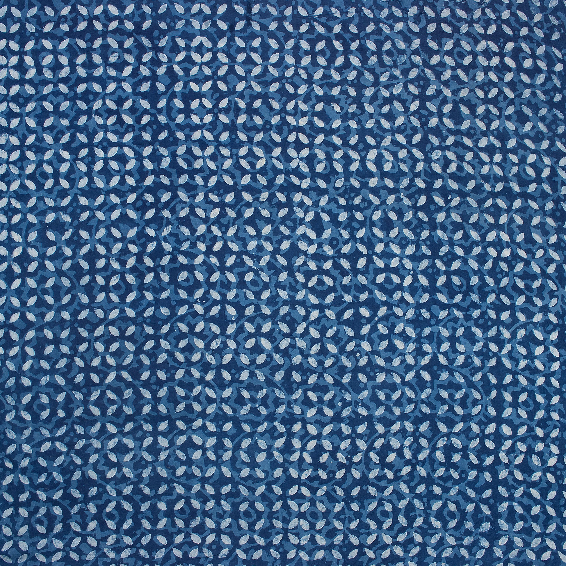 Natural Handmade Print Indigo Cotton Fabric