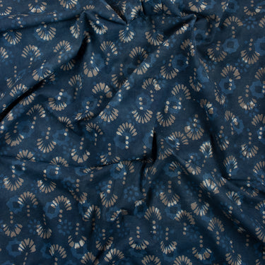 Natural Handmade Printed Indigo Fabric