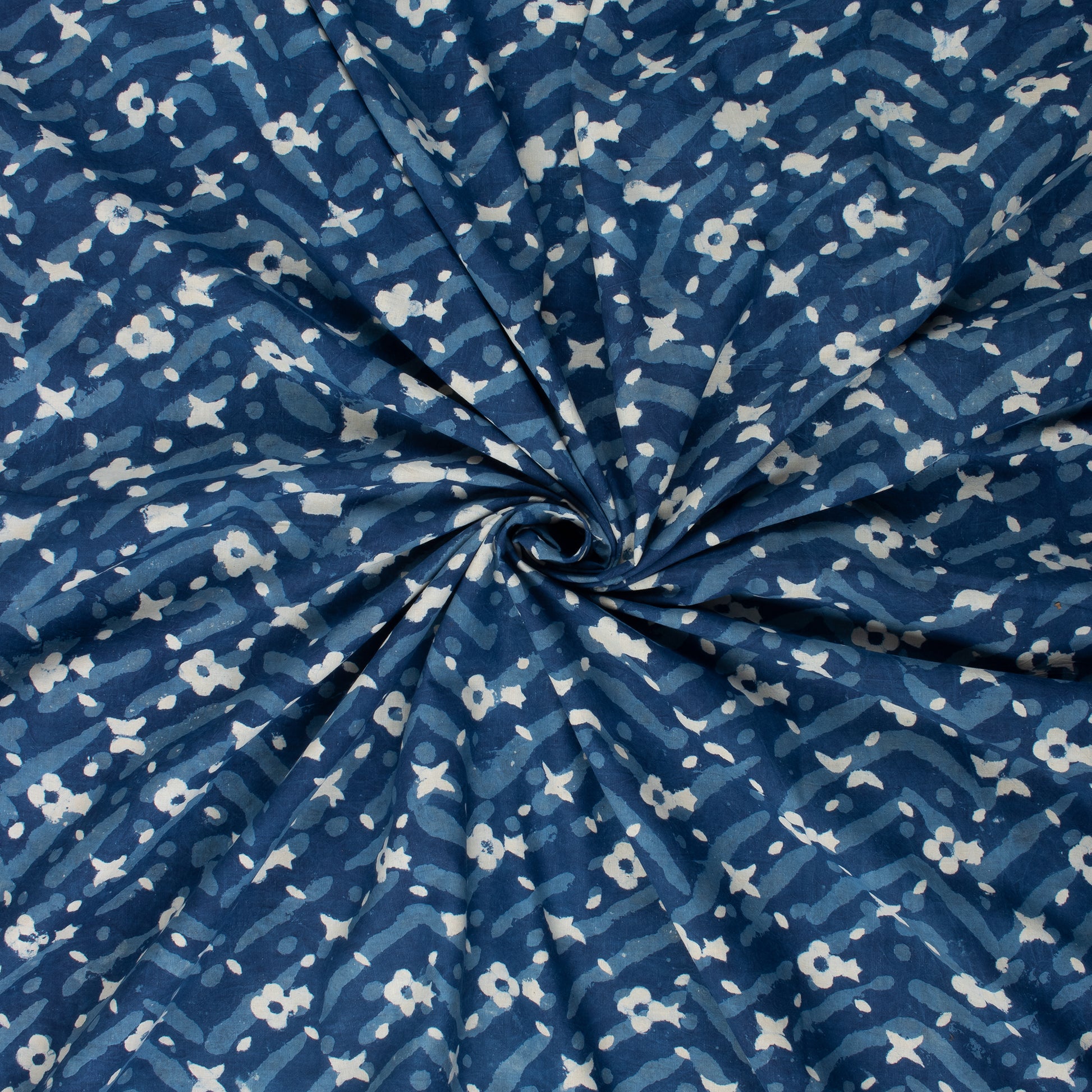 Handmade Wave Printed Cotton Fabric