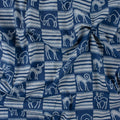 Animal Indigo Block Print Fabric