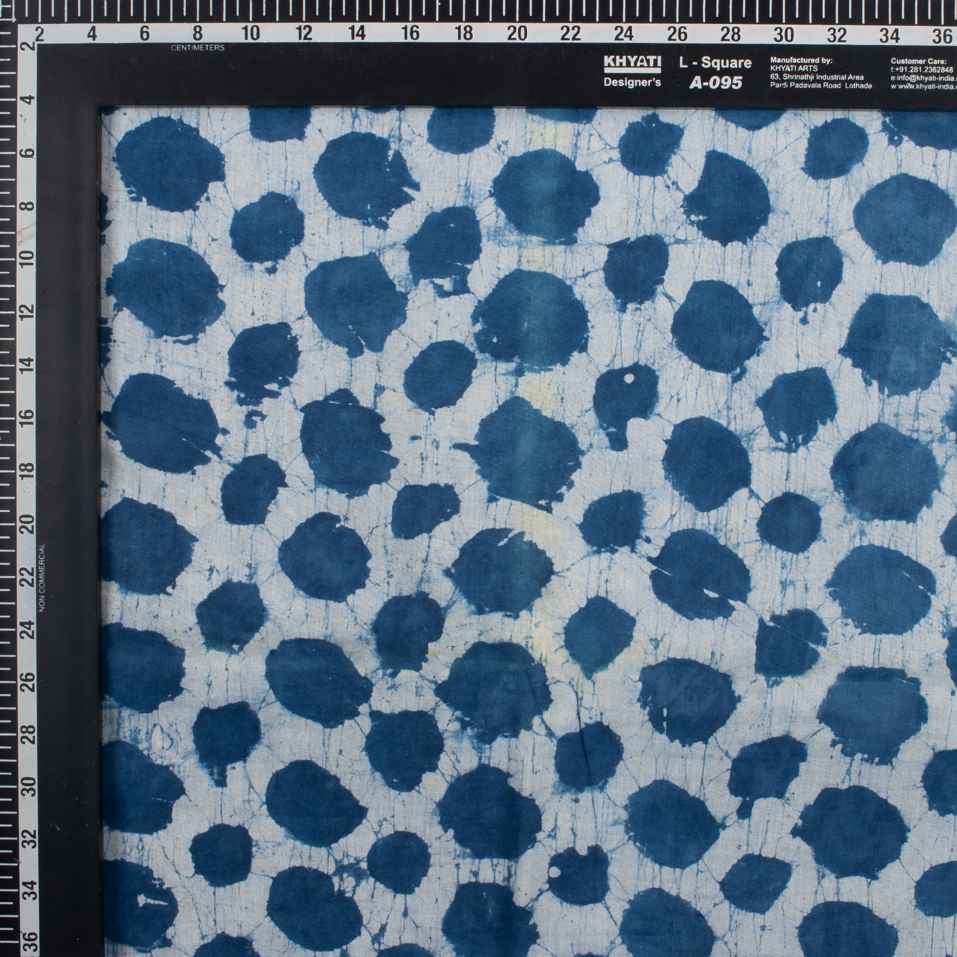 Handmade Natural Dyed Printed Indigo Cotton Fabric