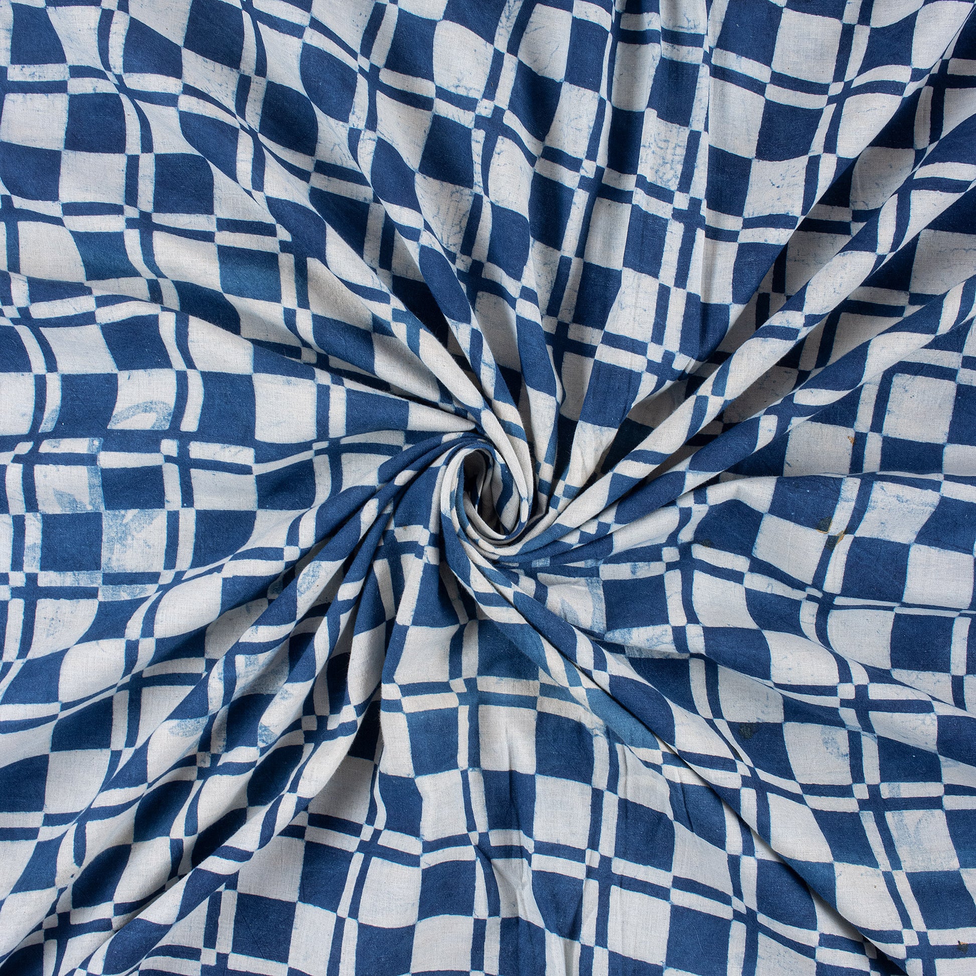 Organic Cotton Indigo Print Fabric