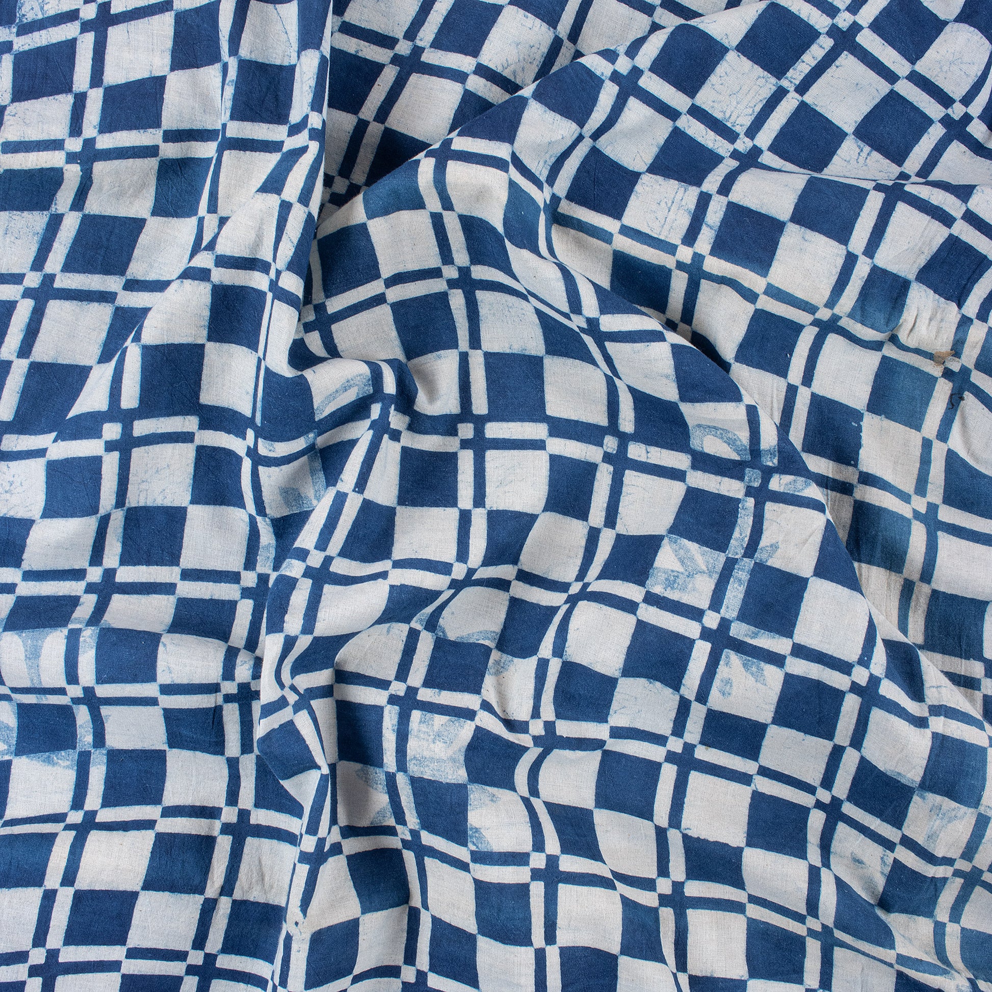 Organic Cotton Indigo Print Fabric