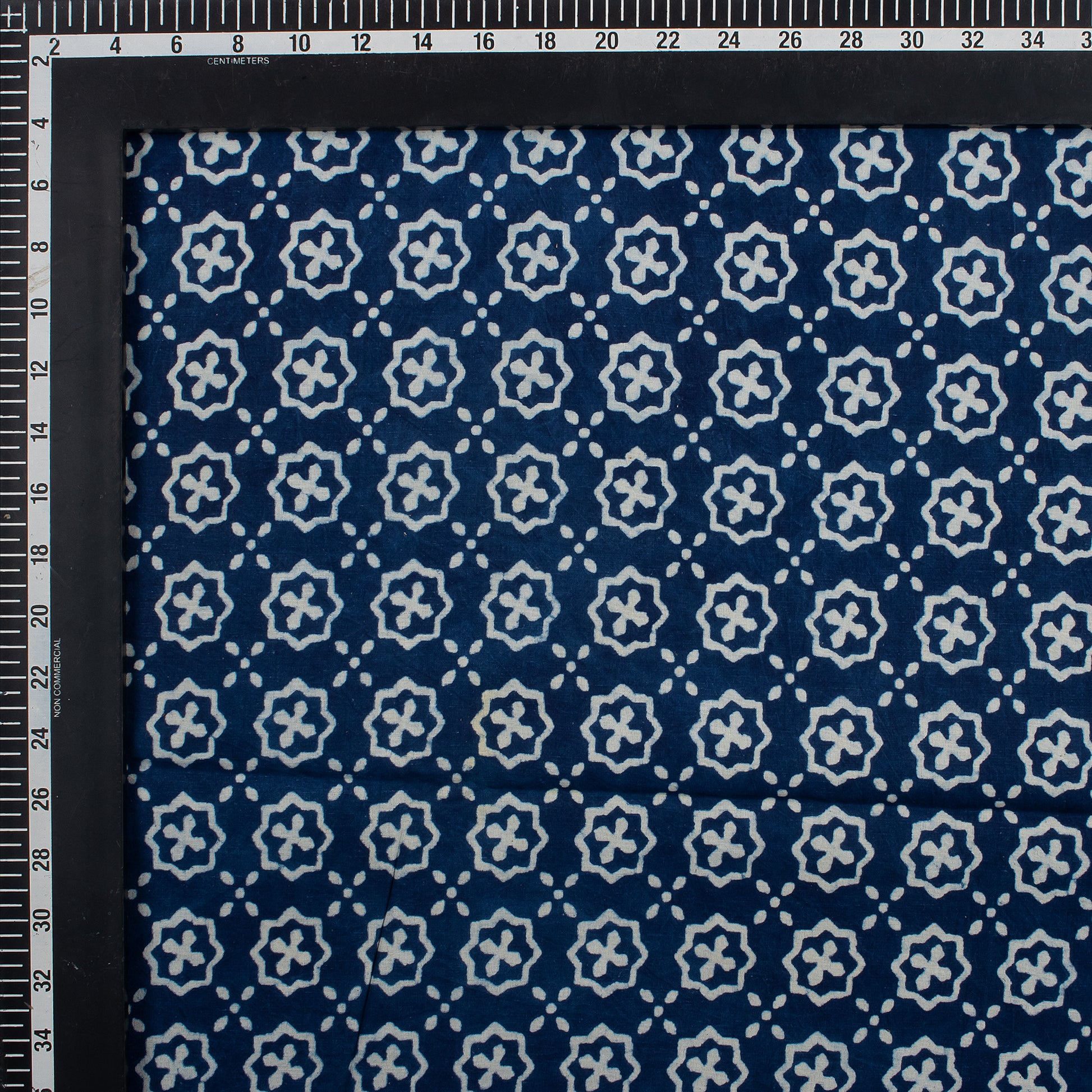 Rangoli Printed Indigo Cotton Fabric