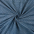 Hand Block Printed Indigo Blue Cotton Fabric