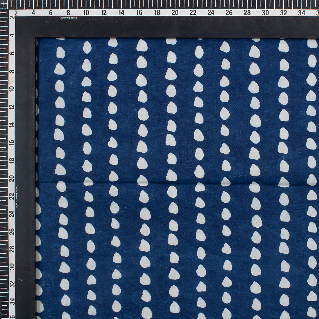 Hand Block Dots Printed Indigo Print Fabric