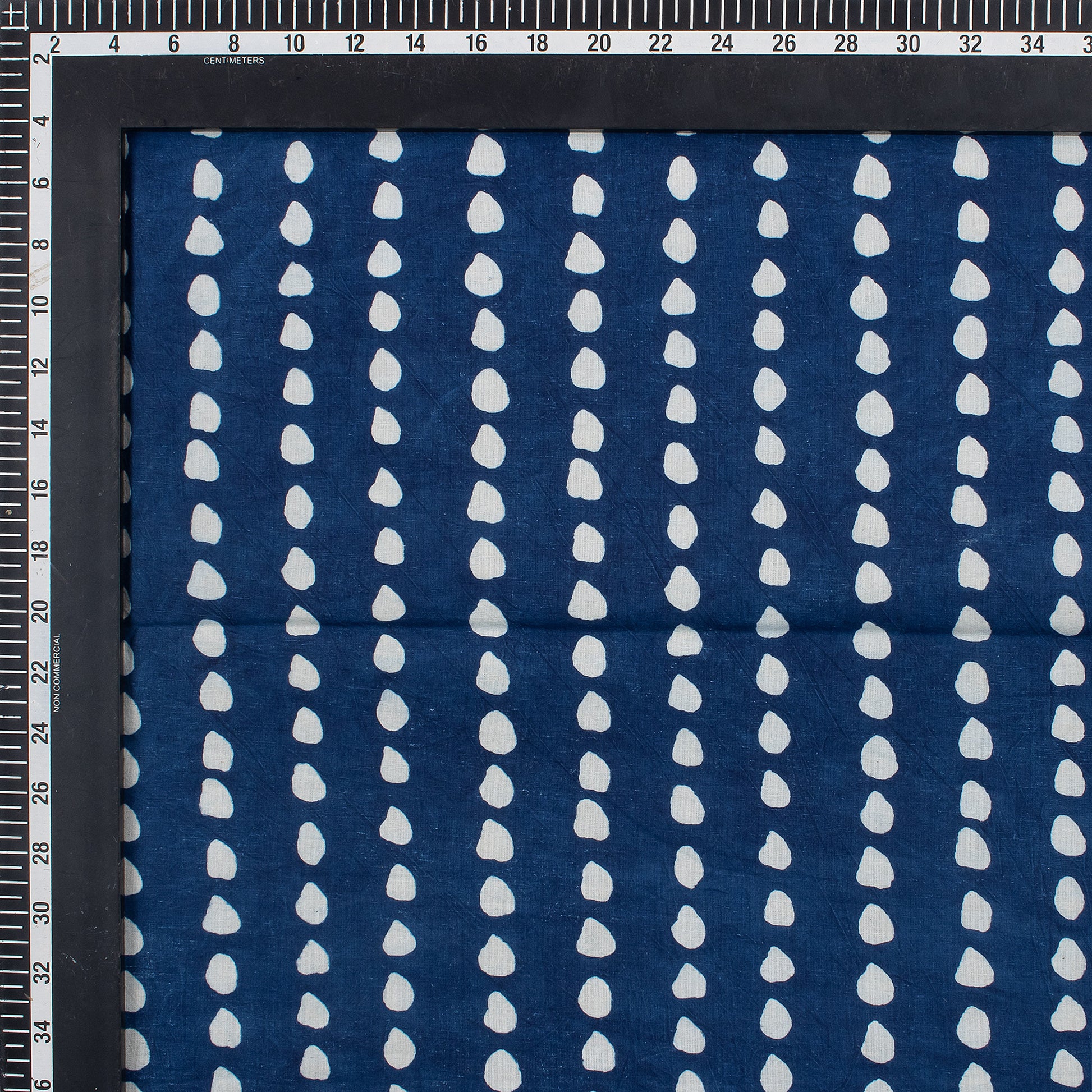 Hand Block Dots Printed Indigo Print Fabric