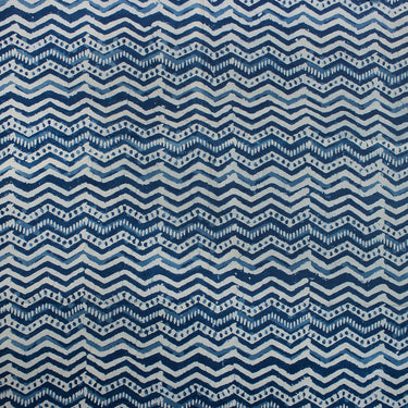 Hand Block Wave Printed Cotton Fabric