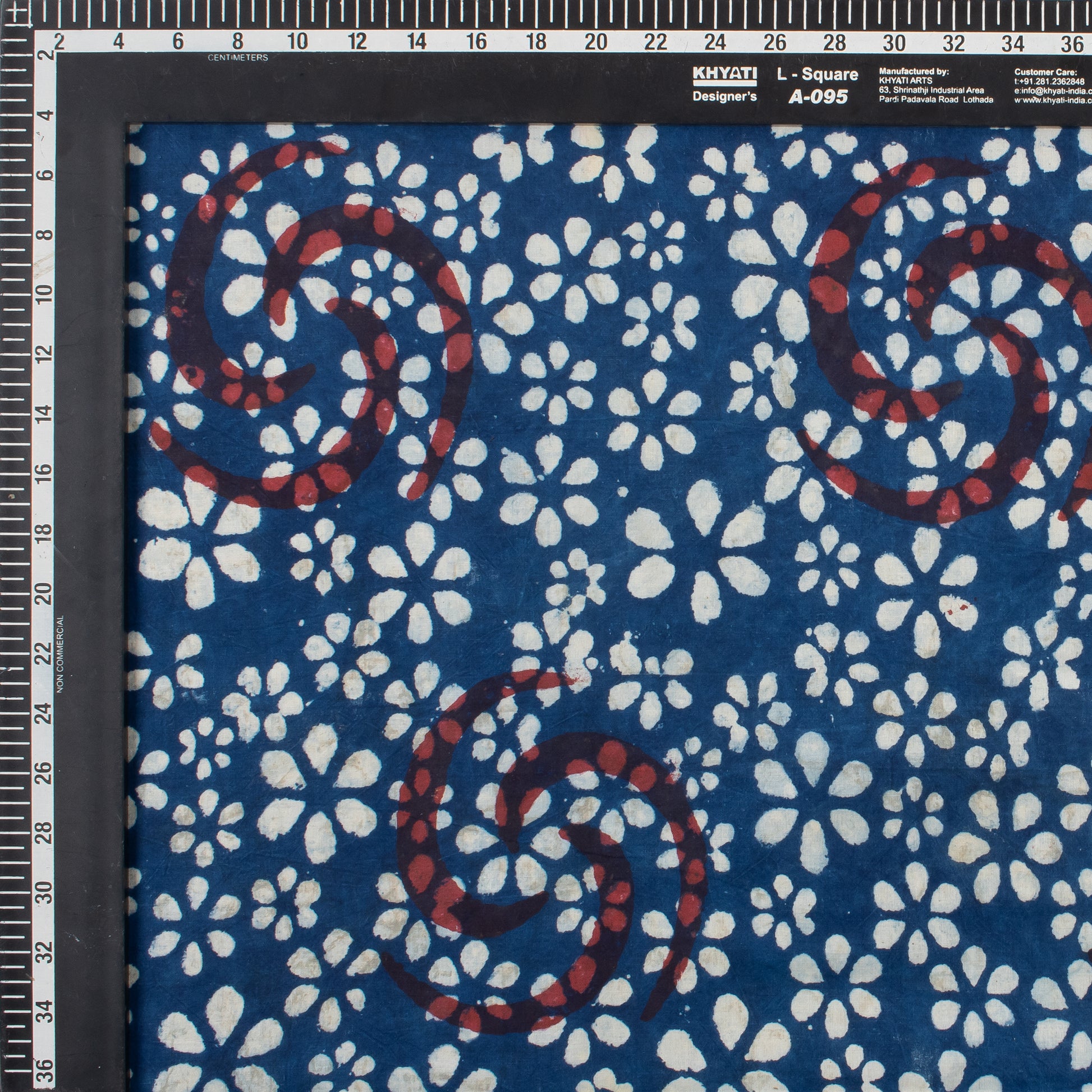 Hand Block Printed Indigo Blue Soft Cotton Fabric