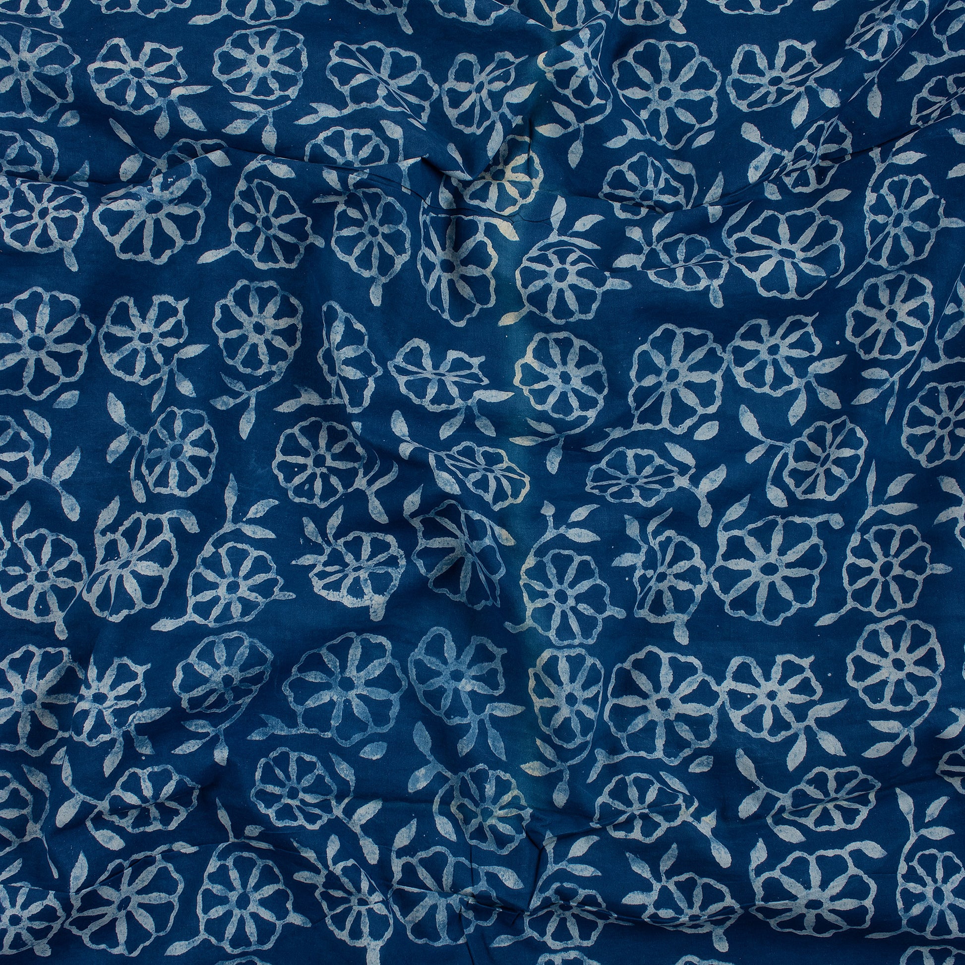 Top Hand Block Indigo Cotton Fabric