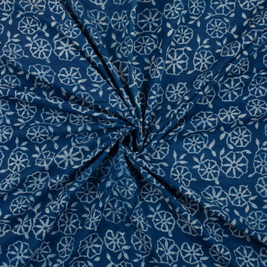 Top Hand Block Indigo Cotton Fabric