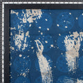 Soft Indigo Hand Block Abstract Printed Fabric