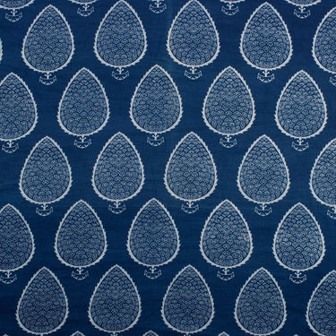 Indigo Cotton Blue Hand Block Print Fabric