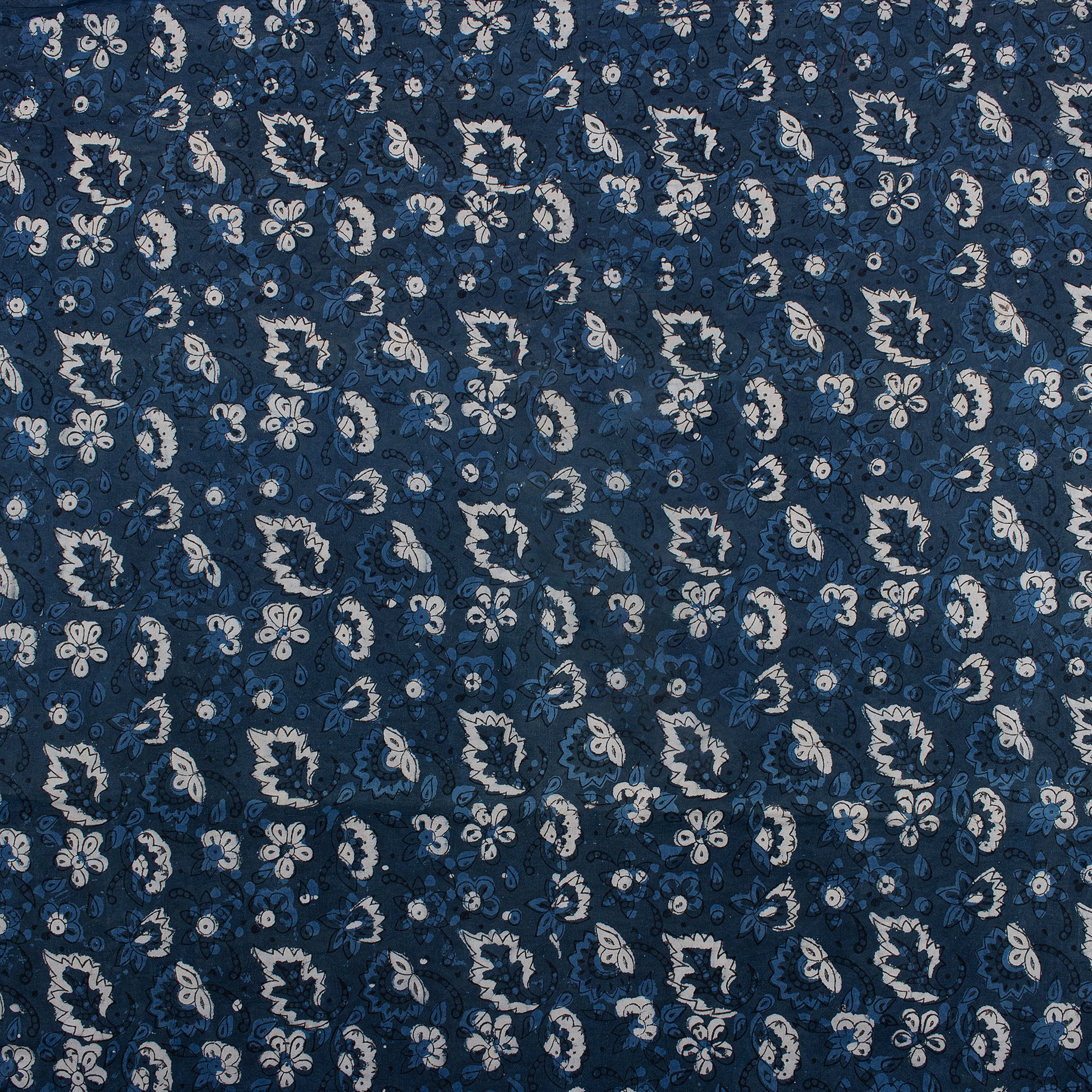 Floral Indigo Cotton Fabric