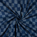 Hand Block Geometrical Indigo Printed Cotton Fabric 