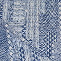 Geometrical Hand Block Printed Indigo & Cotton Fabric Online