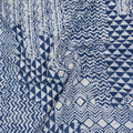 Geometrical Hand Block Printed Indigo & Cotton Fabric Online