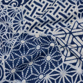 Geometrical Printed Soft Cotton Indigo Print Fabric Online