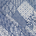 Ikat Block Printed Soft Indigo Cotton Fabric Online