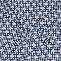 Geometrical Block Soft Cotton Indigo Print Fabric Online