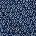 Pure Indigo Floral Cotton Block Print Fabric