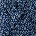 Pure Indigo Floral Cotton Block Print Fabric