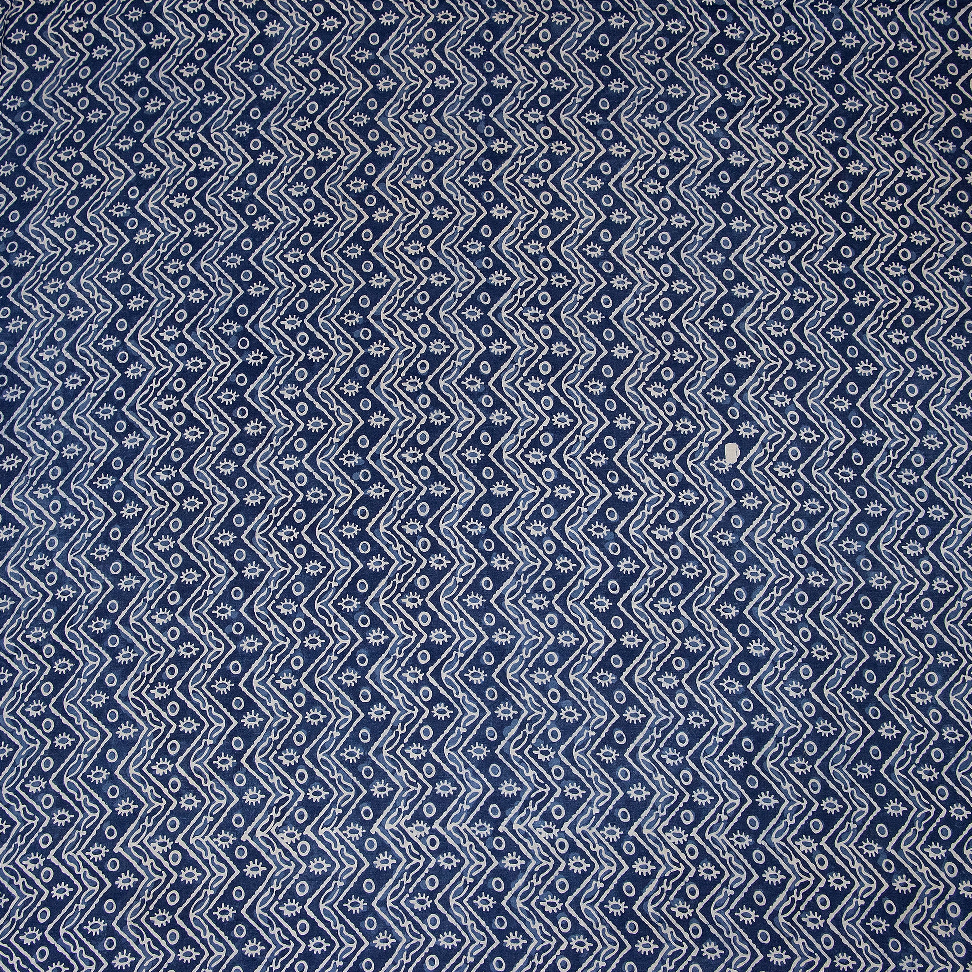 Softest Geometrical Block Print Cotton Indigo Fabric Online