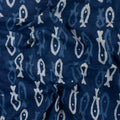 Fish Print Indigo Fabric