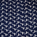 Bird Printed Indigo Cotton Fabric