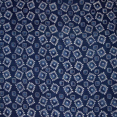 Organic Cotton Indigo Block Print Fabric