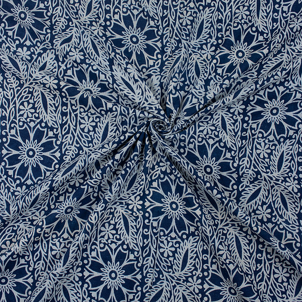 Indigo Cotton Fabric Material Online