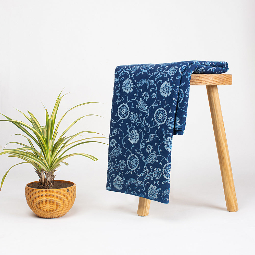 Indigo Cotton Fabric Material Online